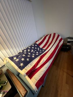 Huge Vintage sewn American USA flag 4th of July Decoration Independence Day