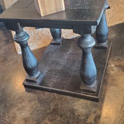 Black Coffee Table And 2 End Tables