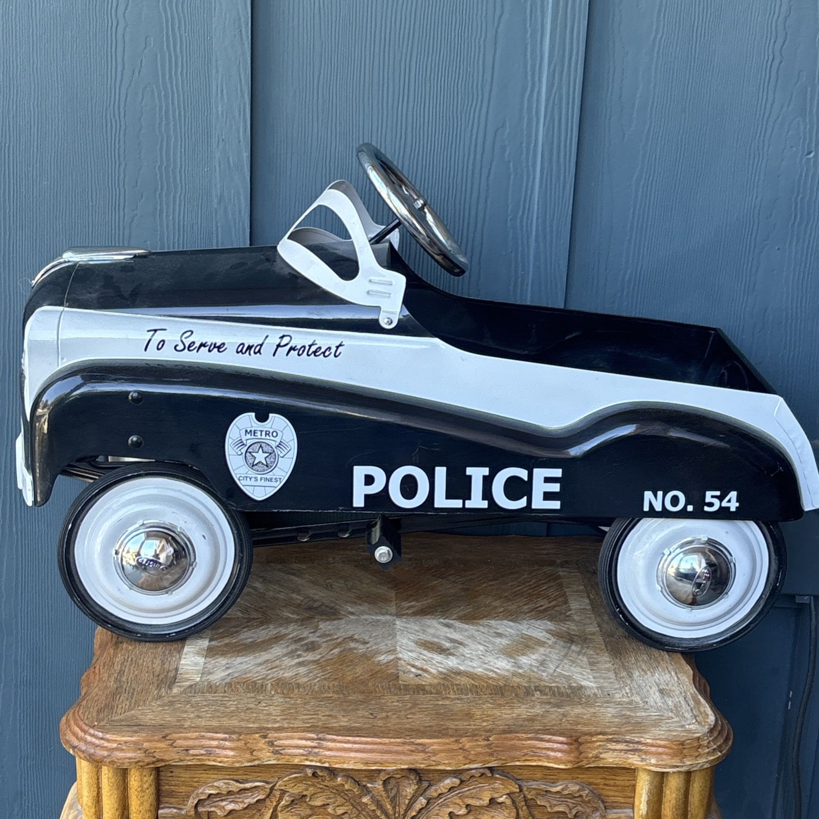 Instep Metro Police No 54 To Serve And Protect Pedal Car Stamped Steel WORKS