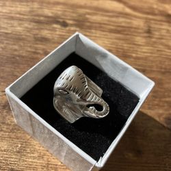 Vintage Elephant Ring Silver 