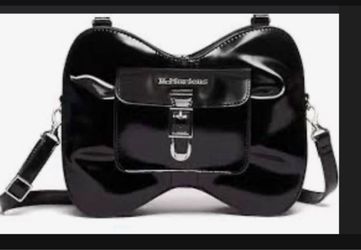 Dr. Martens Black Patent Leather Crossbody Bag