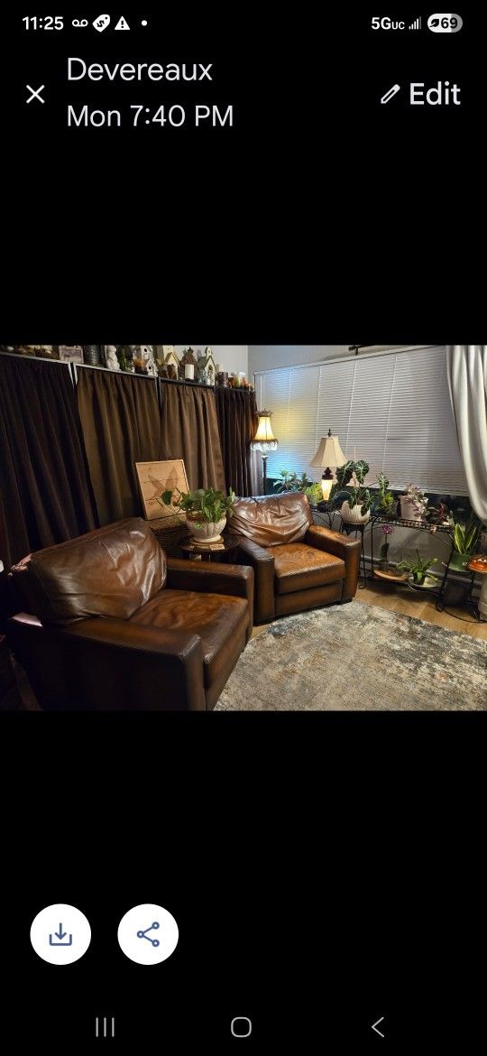 Pottery Barn Leather Chairs 