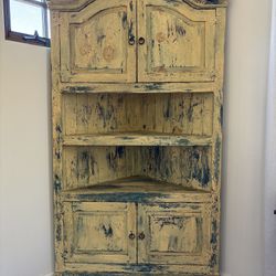 Rustic Southwestern Corner Cabinet