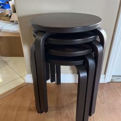 Stackable Wooden Stools (Hold Up To 250 Pounds)