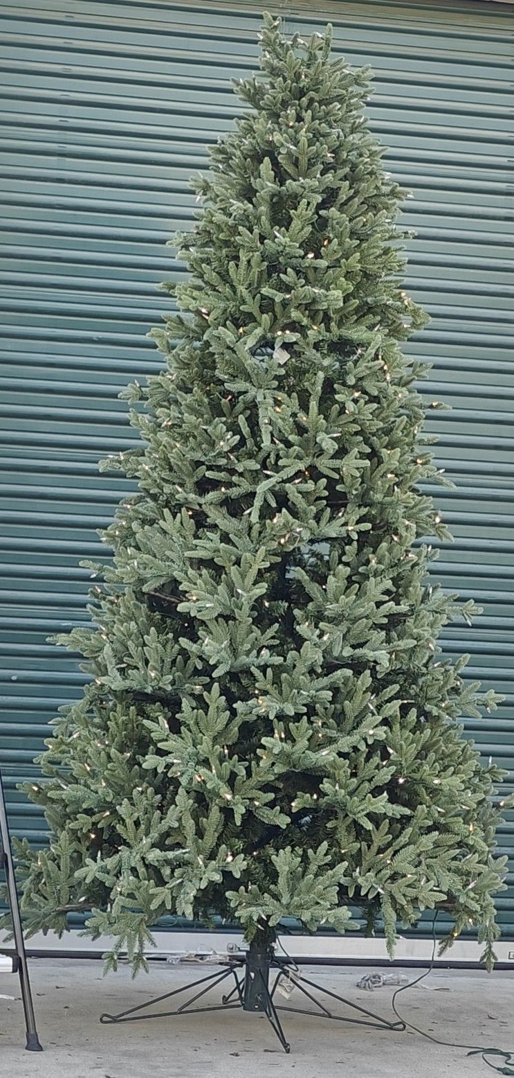 9 FT CHRISTMAS TREE DUAL LED LIGHTS , Multi Colored & Clear Lights, 6 Functions