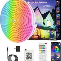 Neon Rope Lights holiday 100FT RGB LED Strip Lights, App Control, halloween Music Syncing, Outdoor
