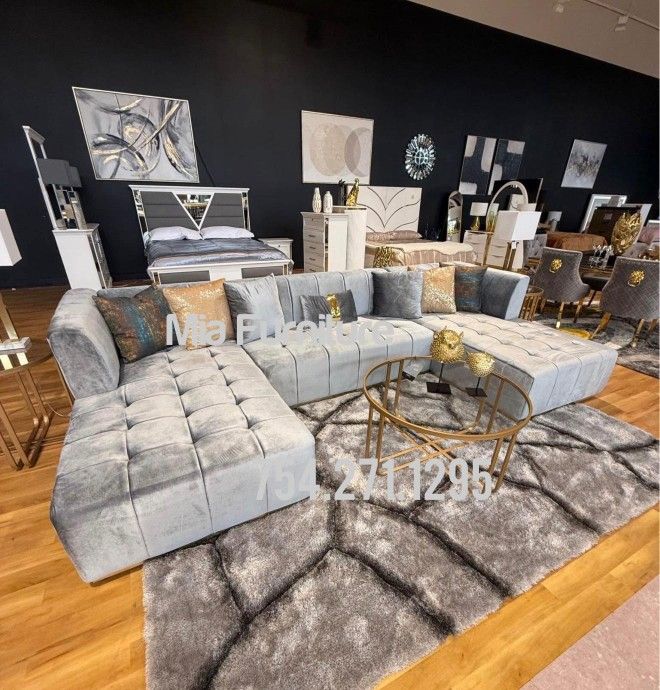 Sectional Sofa New Glam Design Finance Available 
