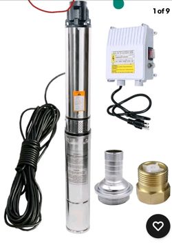 NEW! 1HP SUBMERSIBLE WELL PUMP 4", 33GPM, 305' LIFT, 100' CORD w/CONTROL