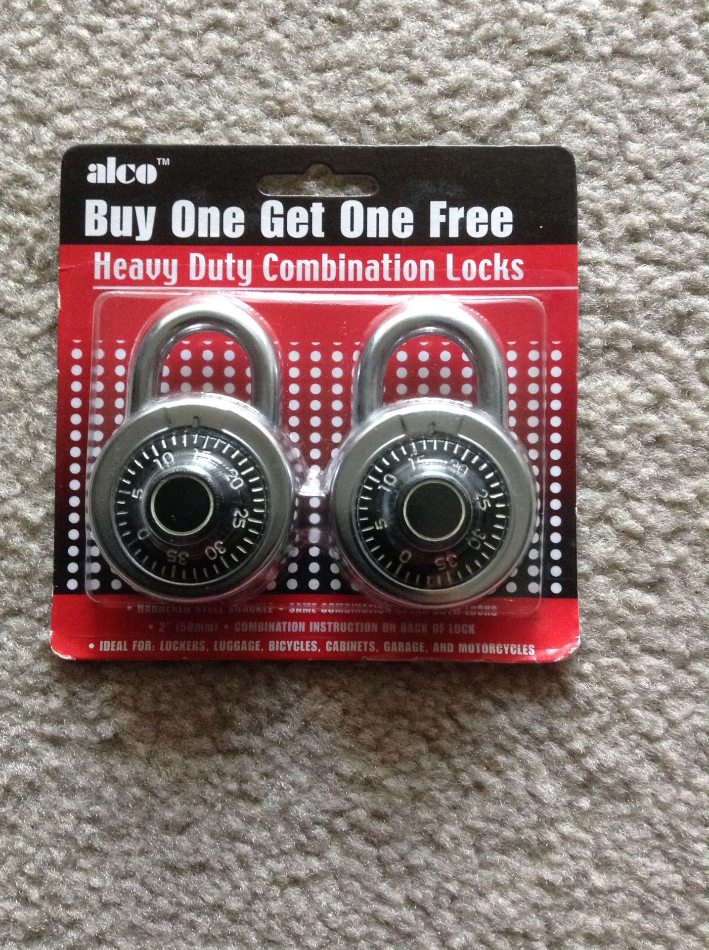 NEW!!! Combination Locks Heavy Duty with a Dial - Lockers, Bicycle, Luggage, Cabinets, Home or Office - $15