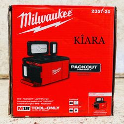 Milwaukee M18 Packout Light/Charger Pack Out  Models 2357-20 