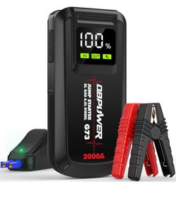 New in box Jump Starter 2000A Peak Portable Car Jump Starter for Up to 8.0L Gas and 6.5L Diesel Engines, 12V Lithium Battery Booster Pack with 2.5" LC