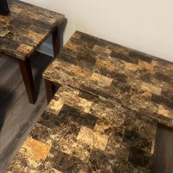 Marble Living Room Table & End Tables