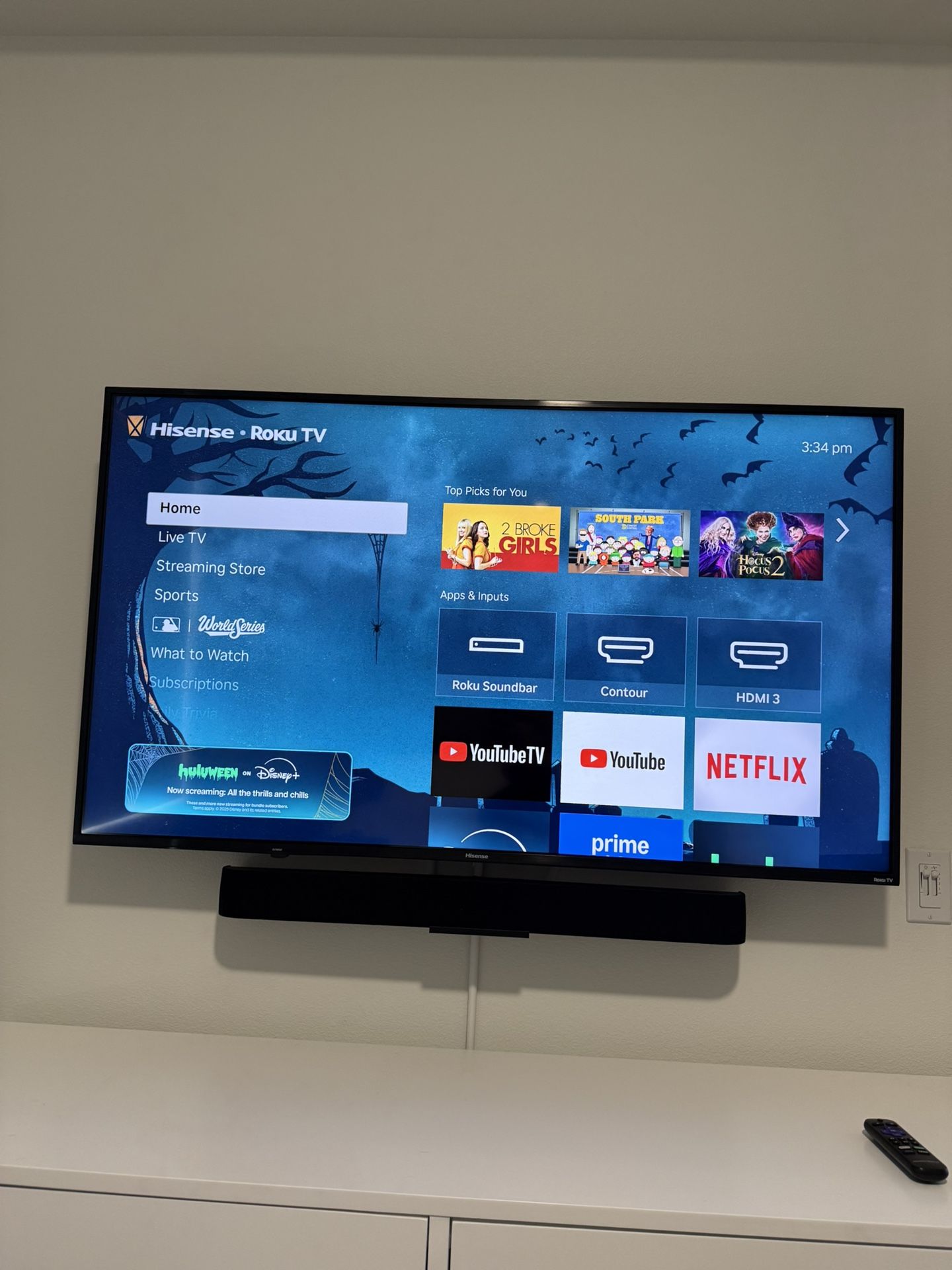 55” TV And Soundbar