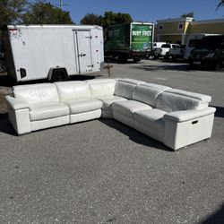 Leather sectional (FREE 24H DELIVERY)