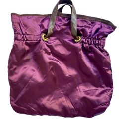 Women’s Runway Tote Bag Satin Carrie On Purple 20 X 20 Inches
