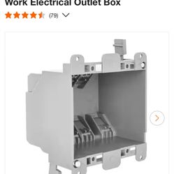 25 cu. in. PVC Gray 2-Gang Old Work Electrical Outlet Box