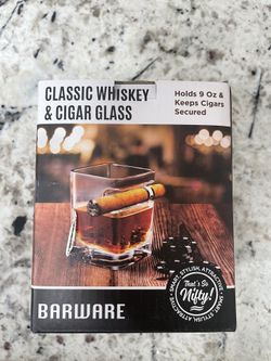 Classic Whiskey & Cigar Glass Great Gift