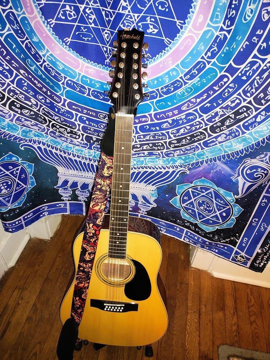 12-String Mitchell D120S12E  Acoustic-Electric Guitar - $160