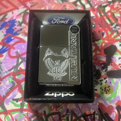 Zippo Lighter - Ford Motor Company - Mustang 45th Anniversary - Engraved Never Fired New In Box 