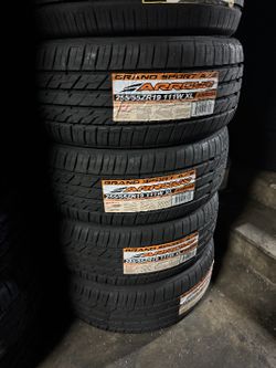 SET OF FOUR NEW TIRES 255/55/19 ARROYO GRANDSPORT ALL SEASON INCLUDING MOUNT AND BALANCE