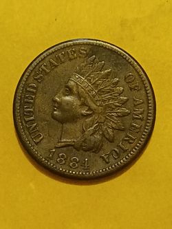 1884 Indian Head Cent - AU++ NET 