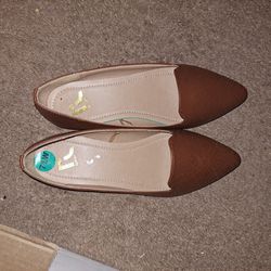 Women Flats Brown And New