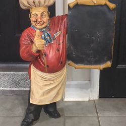 Papa Giuseppe Italian Chef Statue 32" GUC