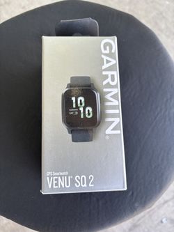 Garmin Venum® Sq 2 GPS smart watch, all-day health monitoring, long battery life, AMOLED screen, slate and gray shadow