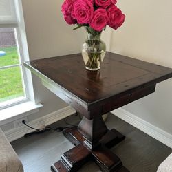 Rustic Solid Wood Side Table – Dark Finish