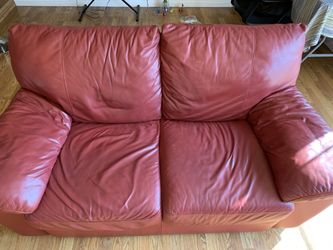 Ikea Faux leather love seat