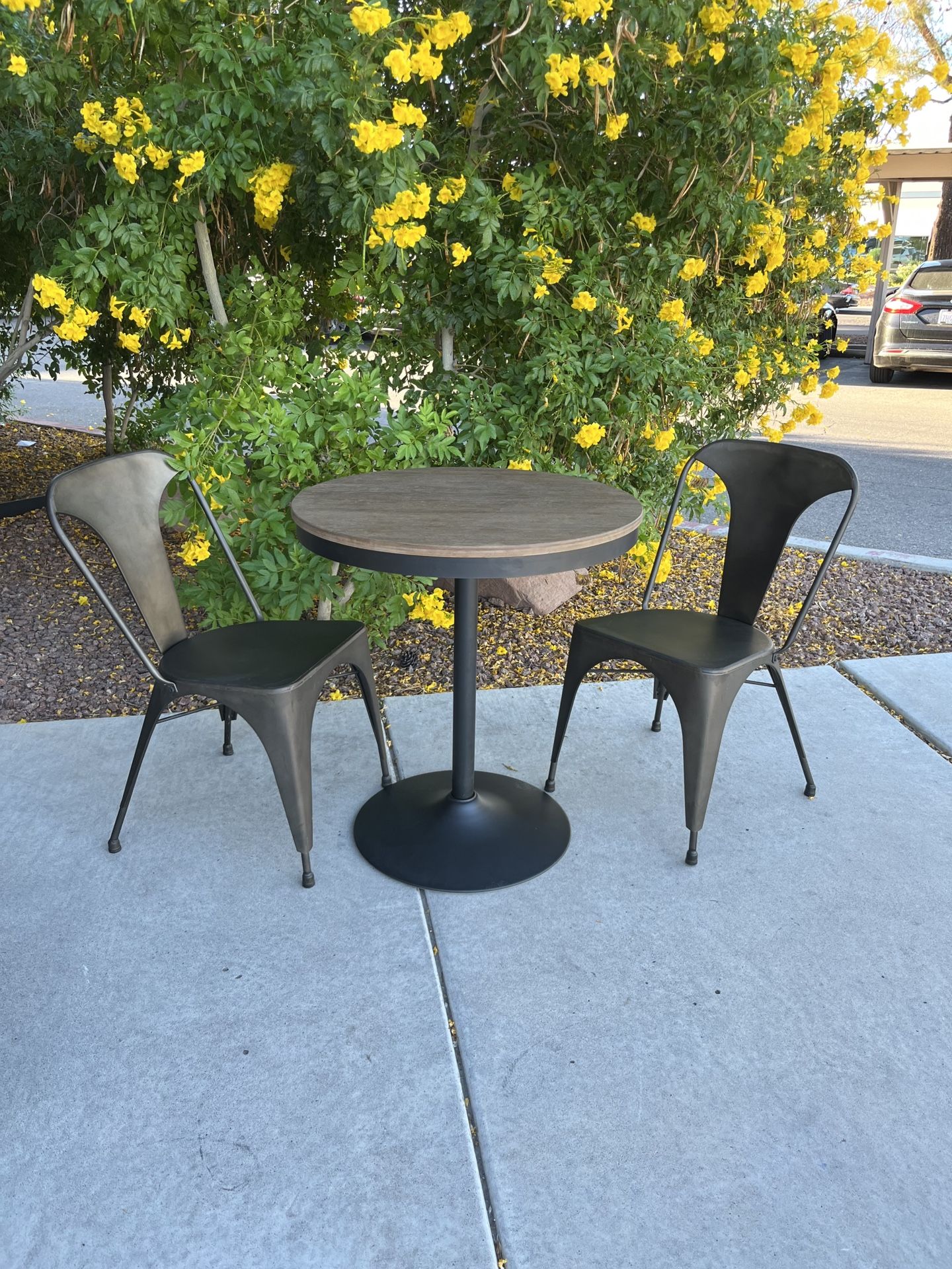 Industrial Bistro Table Set ( Can Deliver For $10 )