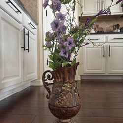 Pitcher Vase With Flowers