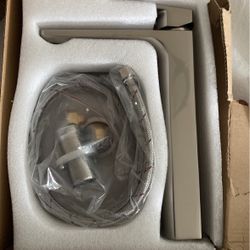 Brushed Nickel Vessel Sink Facuet Single Handle Tall Bathroom Sink Faucet Vanity Bathroom Faucet, Rv Lavatory Vanity Faucet Basin Mixer Tap Solid Bras