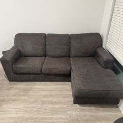 Dark Gray Sectional w/ Chaise – Clean, Modern, Moving Sale