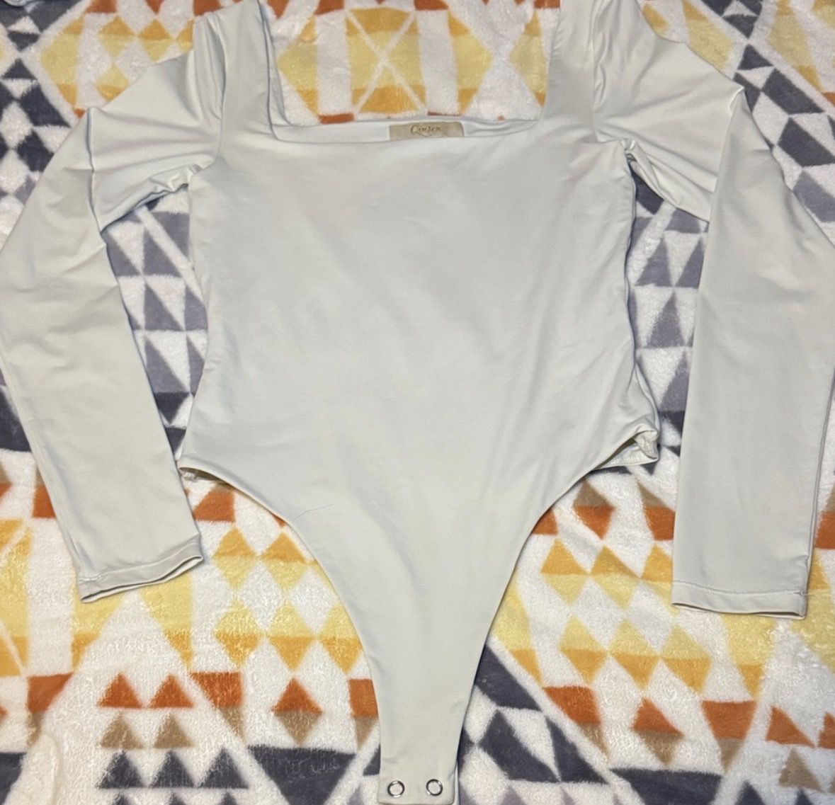 Cream Long Sleeve Bodysuit