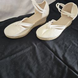 Cream Wedge Shoes
