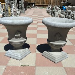 New Flower Pots Made Out Of Cement Perfect Gift 