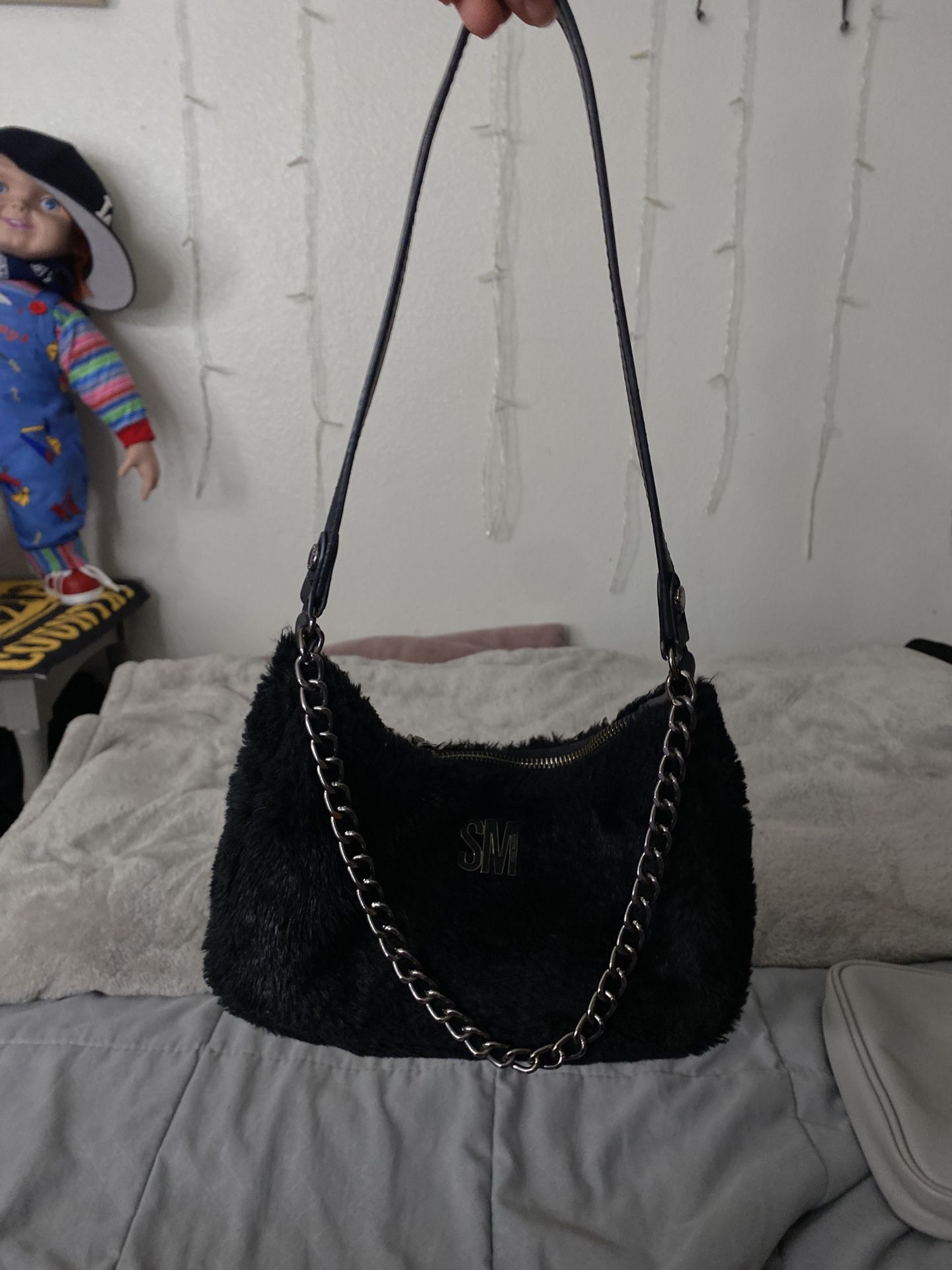 Steve Madden Fuzzy Shoulder Purse