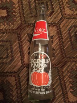 1981 Coca Cola 75th Anniversary Of Circleville Pumpkin Show