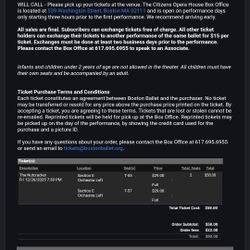 2 Tickets For The Nutcracker 