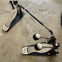Double  Drum Pedal 2 Chain Double Kick Drum Pedal with 2 Way Beater Heads a