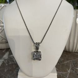 Retired Silpada .925 Sterling & Crystal Pendant New ... Never Worn