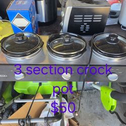3 Section Crock Pot