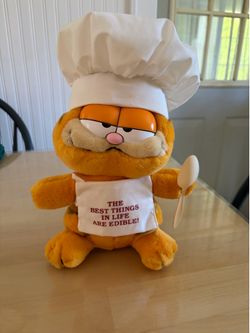 Vintage Dakin Garfield Chef Plush 12”
