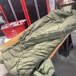 US Military Army Extreme Cold Weather Sleeping Bag Poly/Down OD Green 