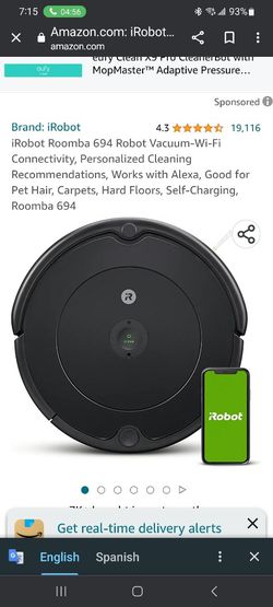 iRobot Roomba 692 Robot Vacuum-Wi-Fi Connectivity, Personalized Cleaning  Recommendations, Works with Alexa, Good for Pet Hair, Carpets, Hard Floors,  Self-Charging, Charcoal Grey 