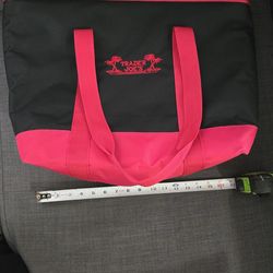 Trader Joe's Black Red Insulated Zipper Bag