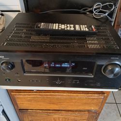 Denon Receiver With Remote  And Kamron Audio Surround Sound System 