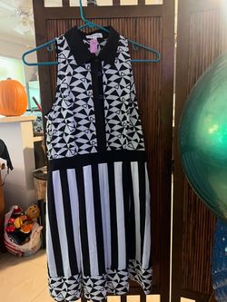 Black & White Geometric Print Dress – Women’s