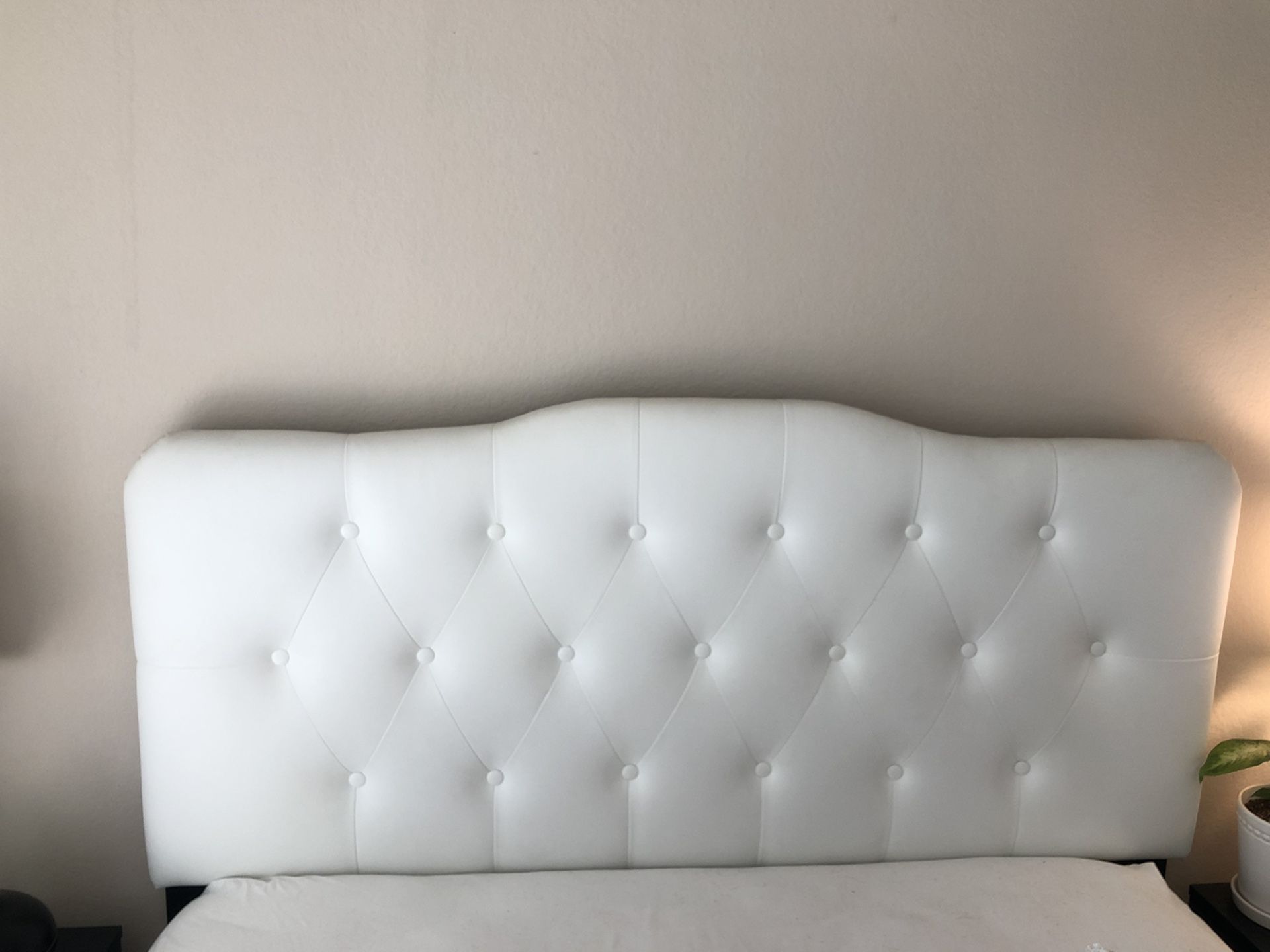 White Tufted Headboard